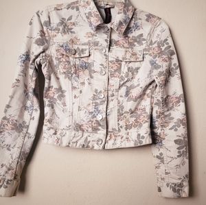 Romantic Floral denim jacket